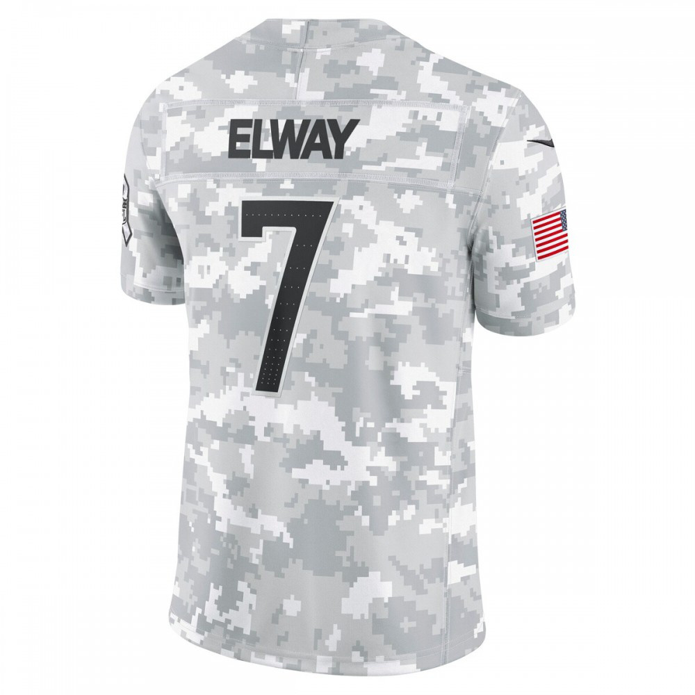 John Elway Denver Broncos Nike 2024 Salute to Service Retired Player Limited Jersey - Arctic Camo-GridironStore